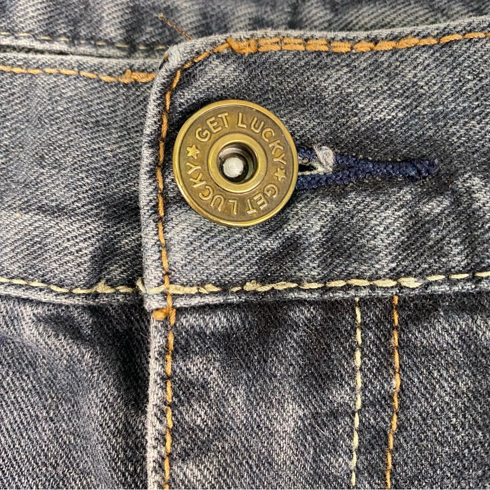 Get Lucky Men’s Straight Leg Relaxed Fit Faded Dark Wash Denim W36 L34(31) - Picture 3 of 16